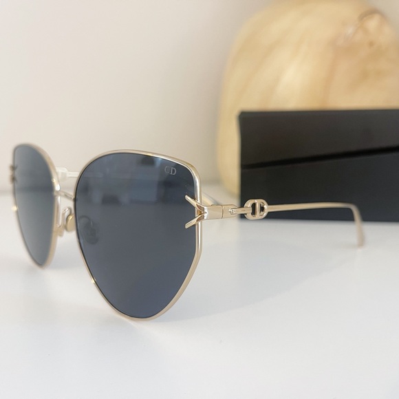 DIOR ~ GIPSY 1 Sunglasses Gold / Grey - Picture 2 of 10